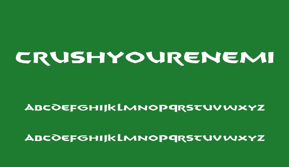 CrushYourEnemies font