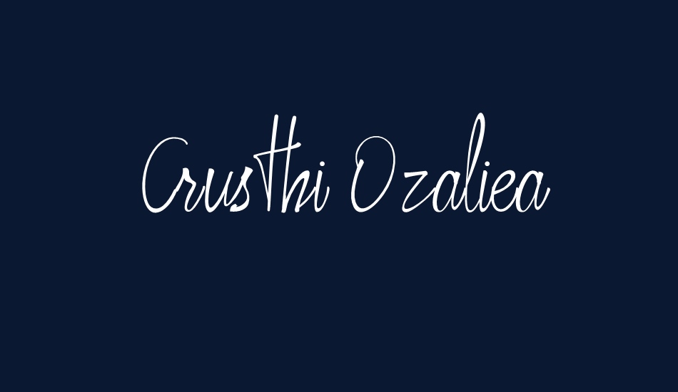 Crusthi Ozaliea Demo font big