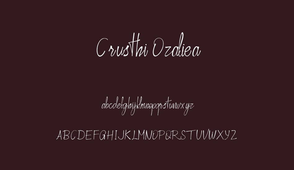 Crusthi Ozaliea Demo font