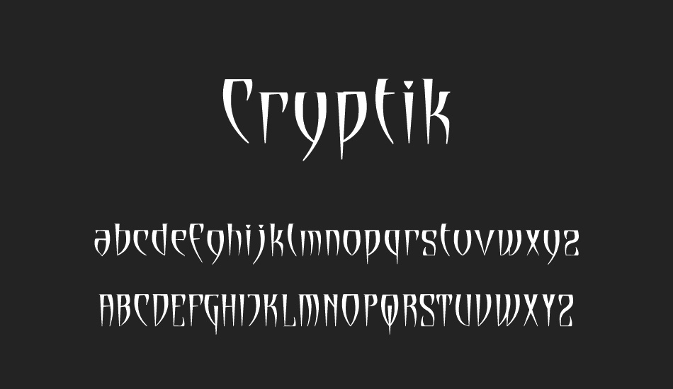 Cryptik font