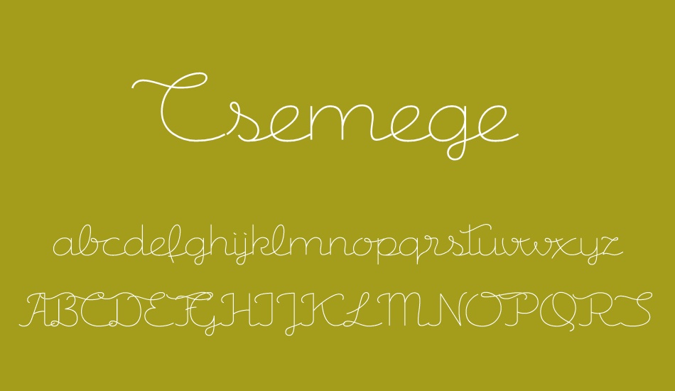 Csemege Demo font