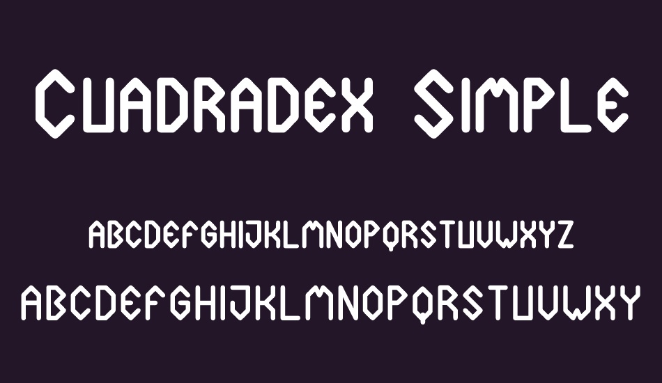 Cuadradex Simple St font