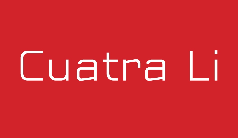 Cuatra Light font big