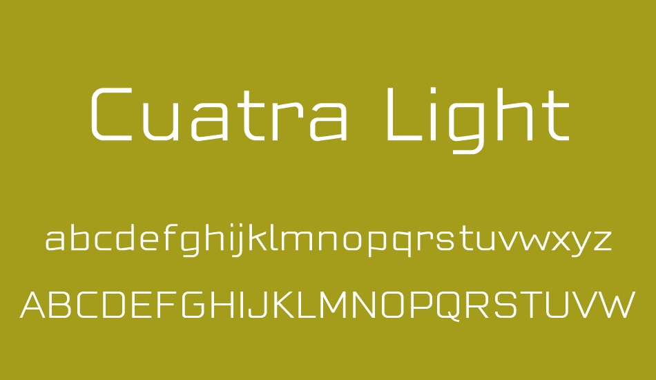 Cuatra Light font