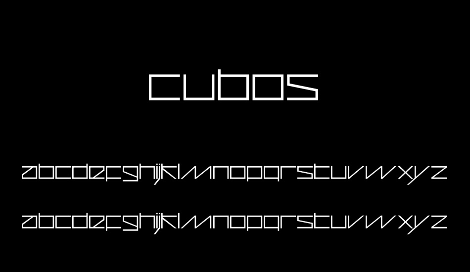 Cubos font