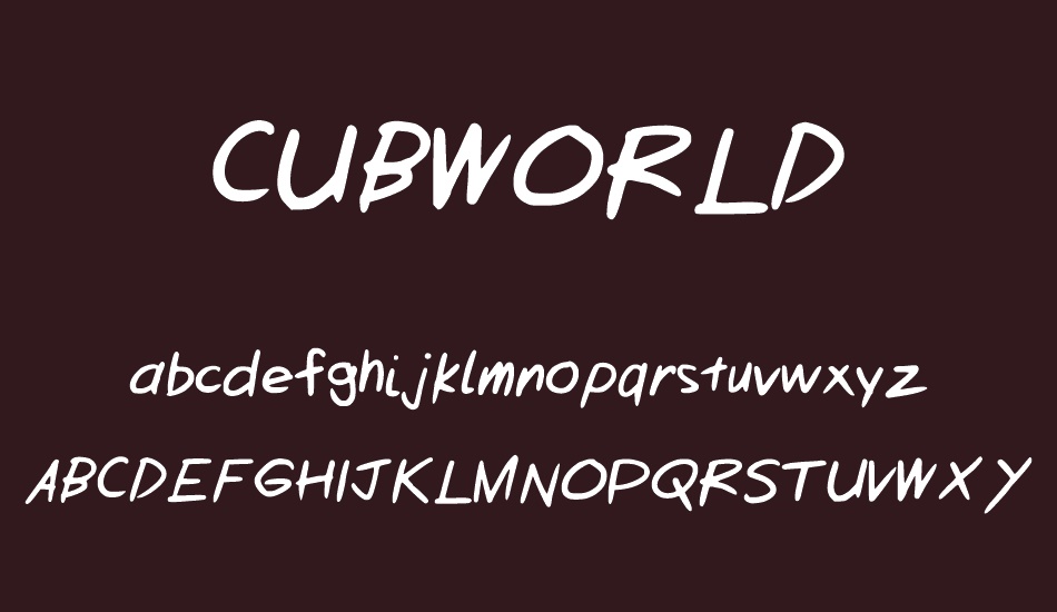 CUBWORLD font