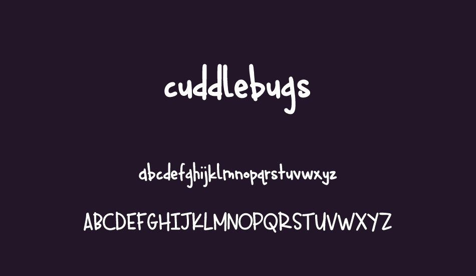 cuddlebugs font