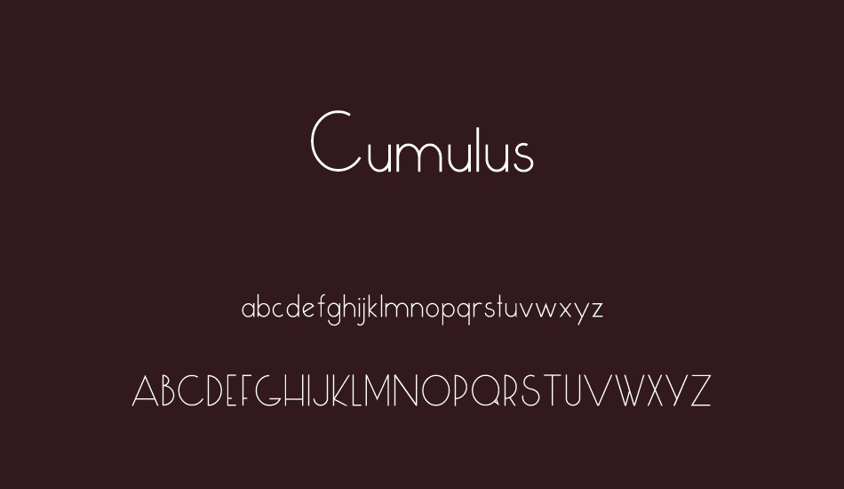 Cumulus font