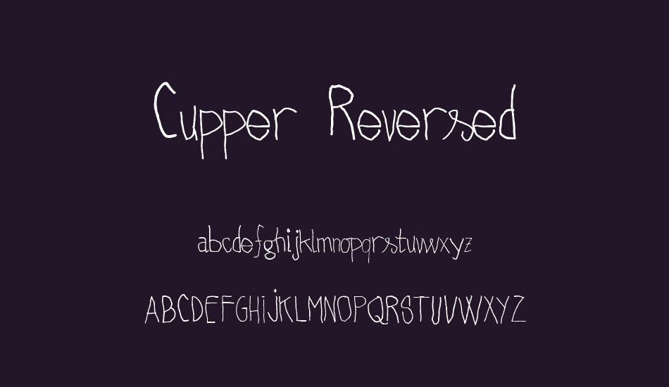 Cupper Reversed font