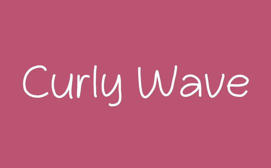 Curly Wave font big
