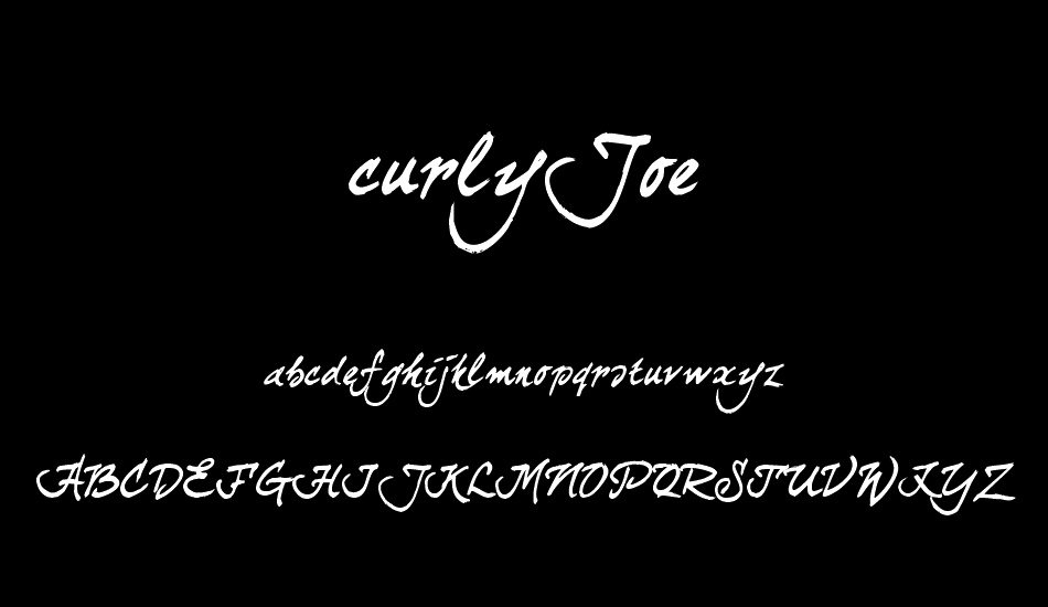 curlyJoe font