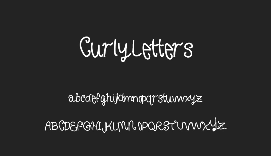 CurlyLetters font