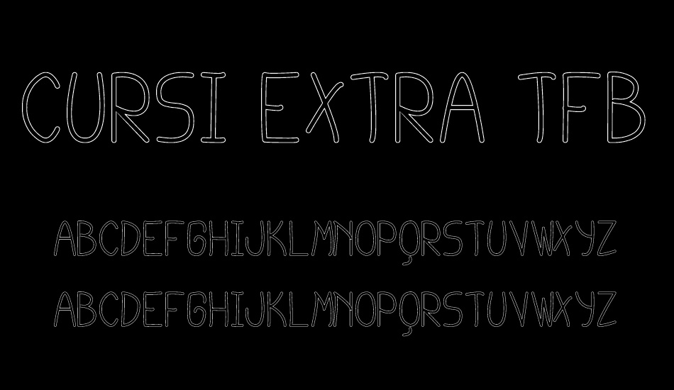 cursi extra tfb hollow font