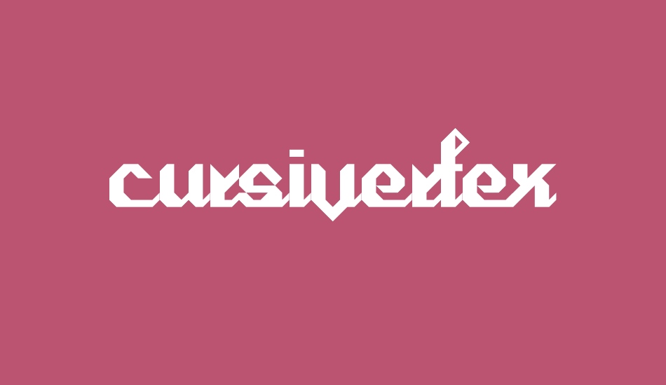 Cursivertex font big