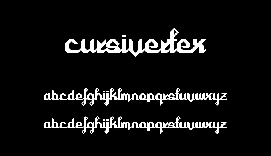 Cursivertex font