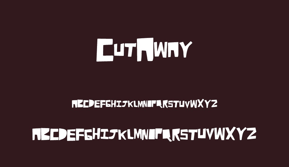 CutAway font