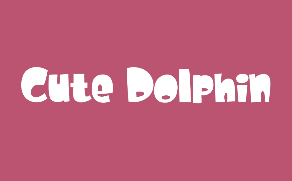 Cute Dolphin font big