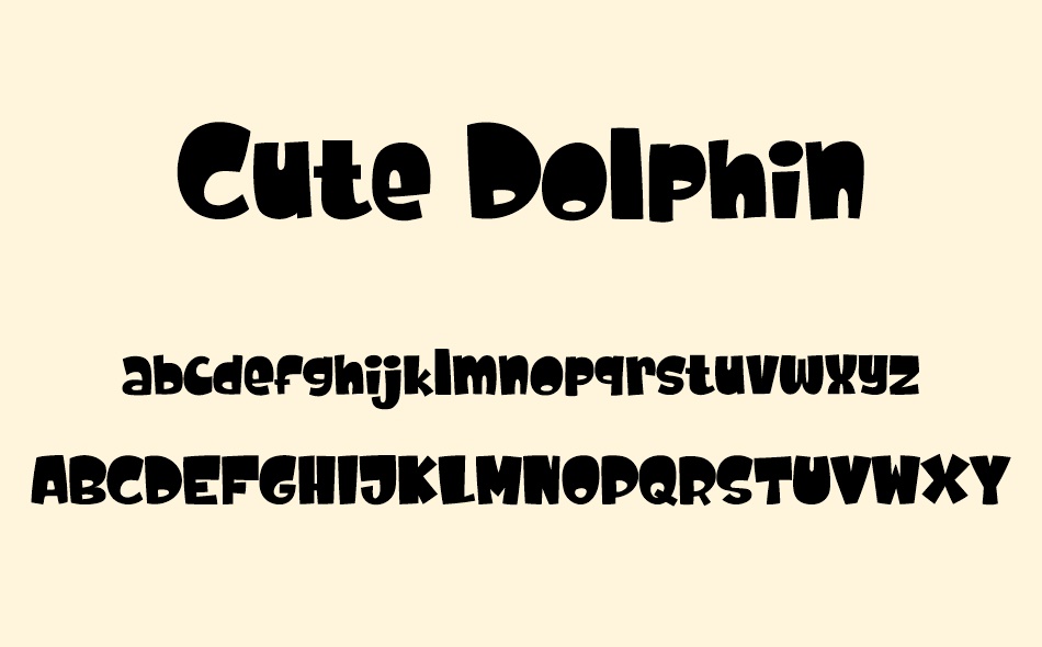 Cute Dolphin font
