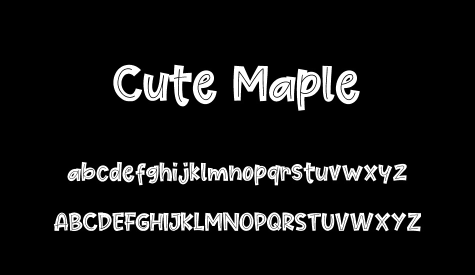 Cute Maple font