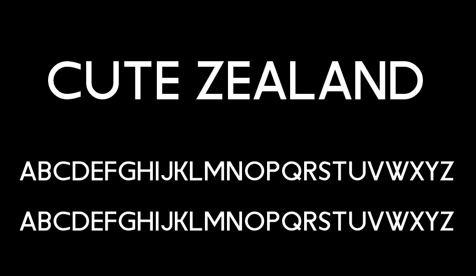 Cute Zealand font