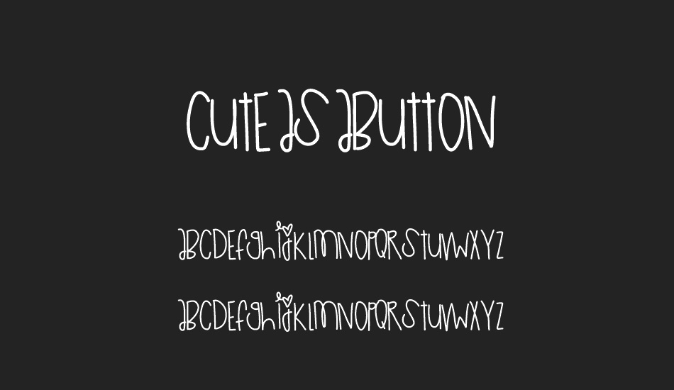 CuteAsAButton font