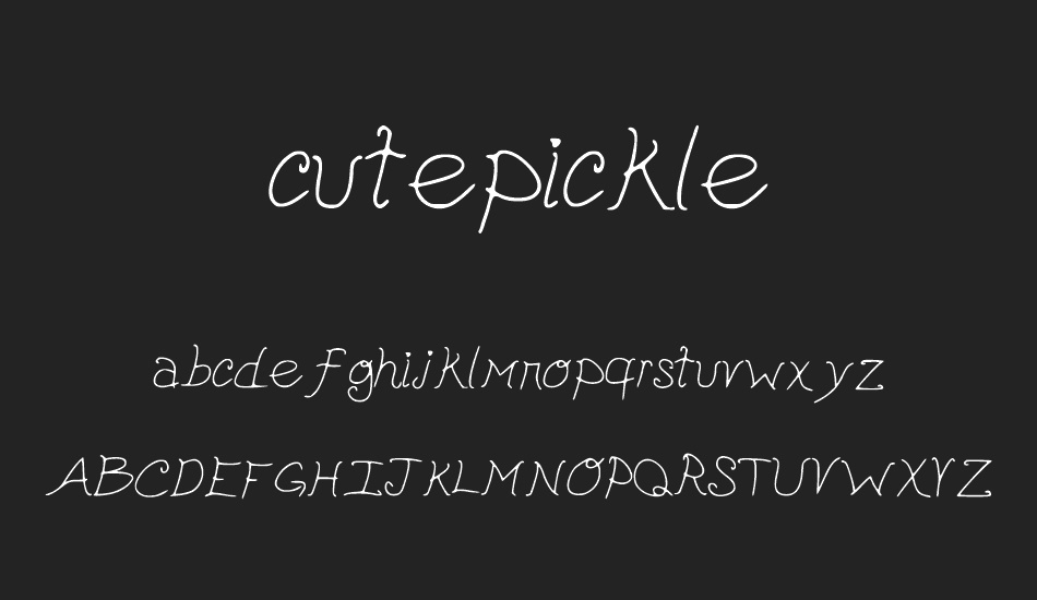 cutepickle font