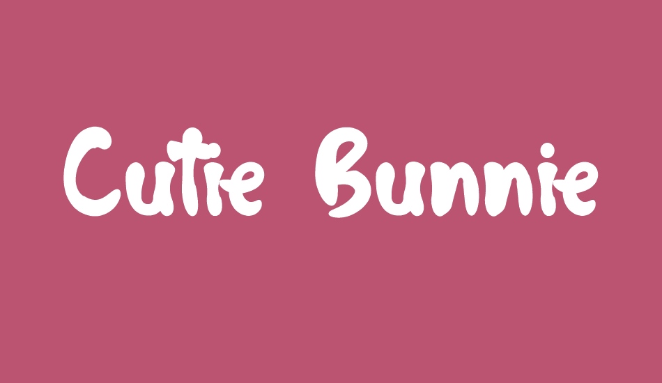 Cutie Bunnie font big