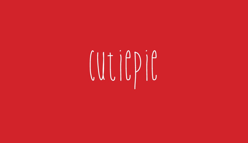 Cutiepie font big