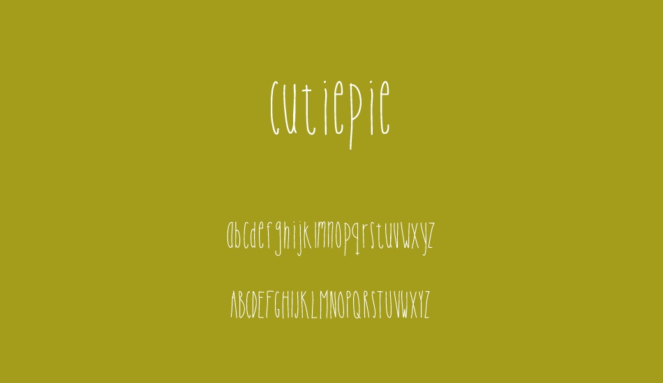 Cutiepie font