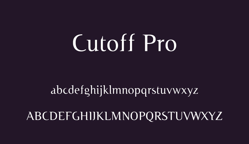 Cutoff Pro font