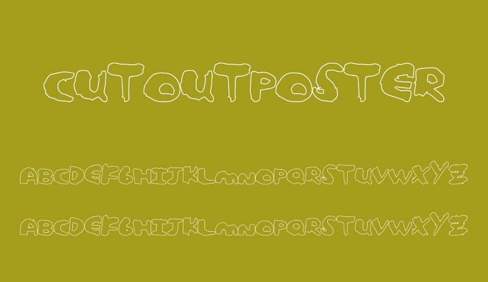 CutoutPoster font