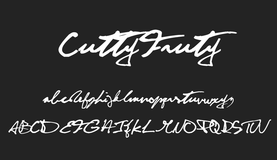 CuttyFruty font