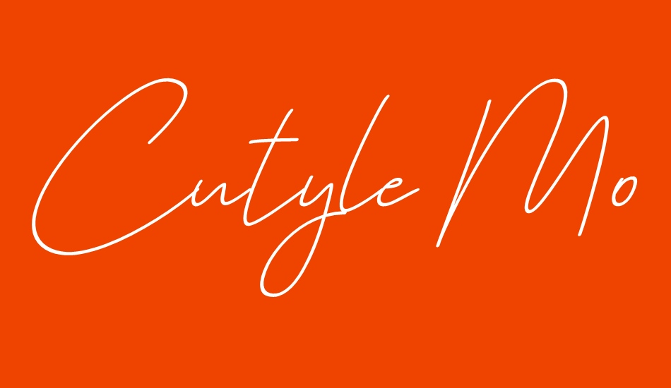 Cutyle Monoline Script Demo font big