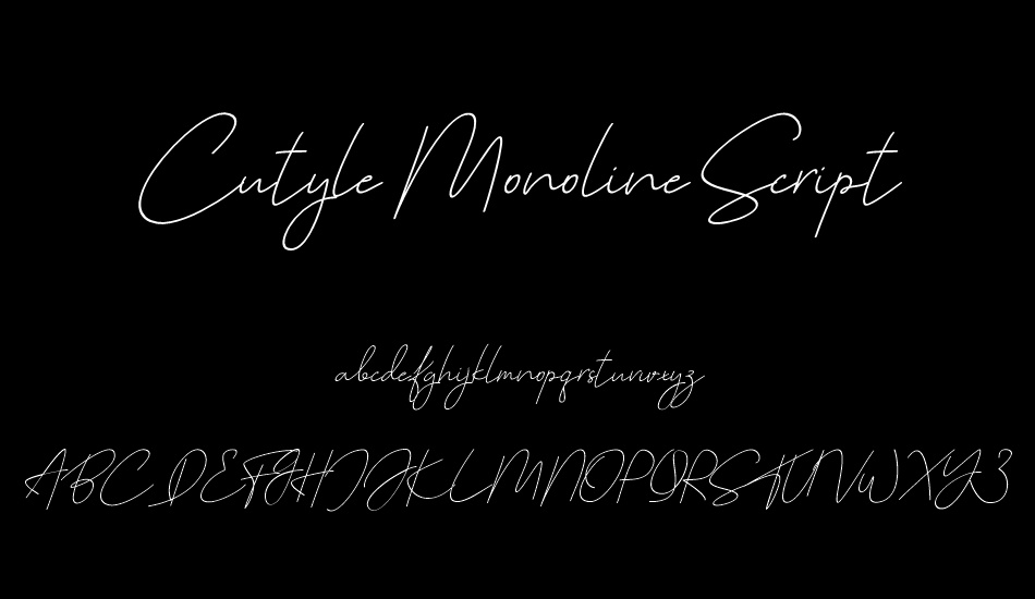 Cutyle Monoline Script Demo font