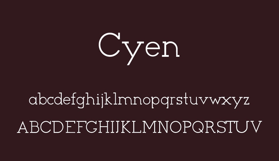 Cyen font