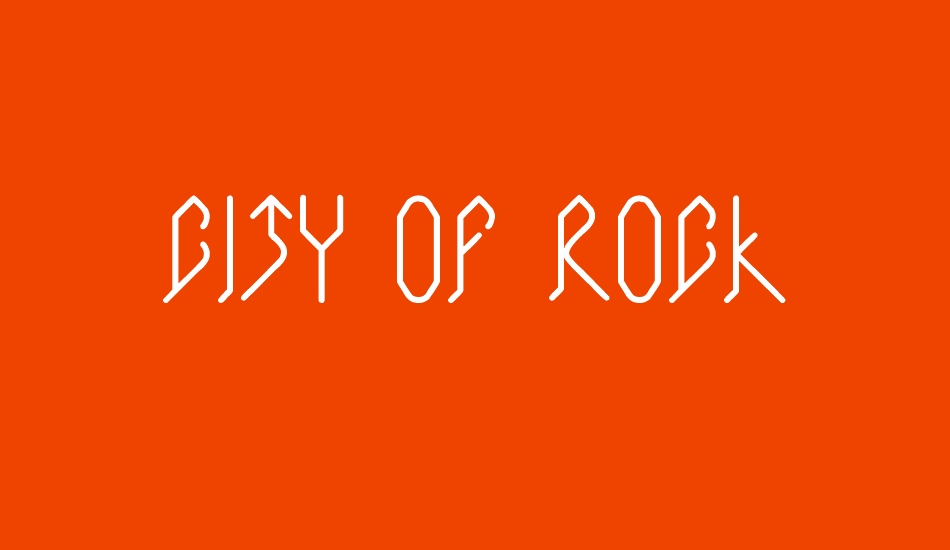 CITY OF ROCK font big