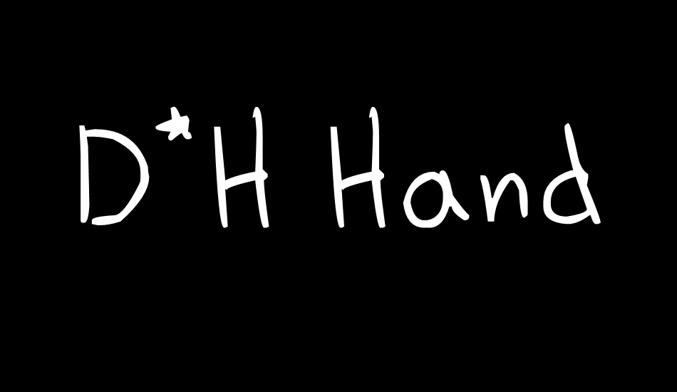 D*H Hand Scribblies font big