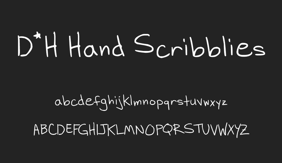 D*H Hand Scribblies font