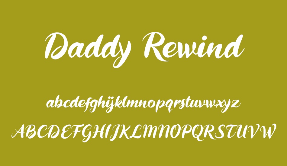 Daddy Rewind font