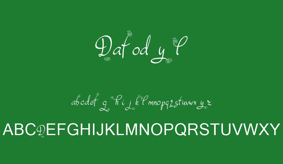 Dafodyl font