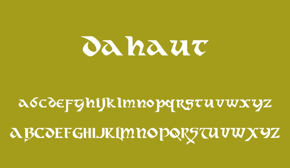 Dahaut font