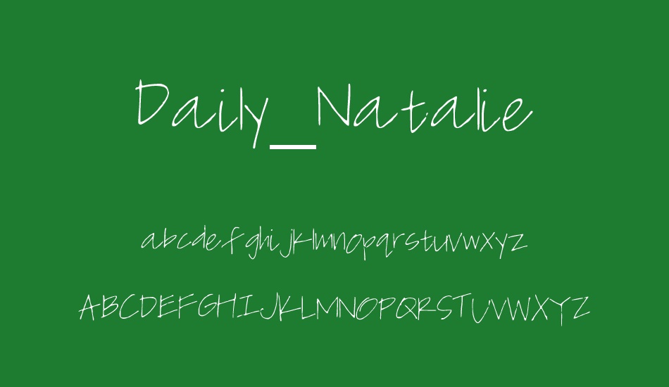 Daily_Natalie font