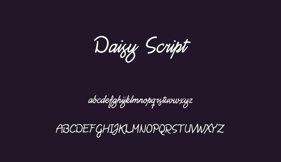 Daisy Script font