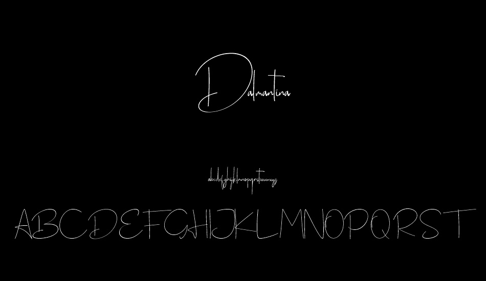 Dalmantina font