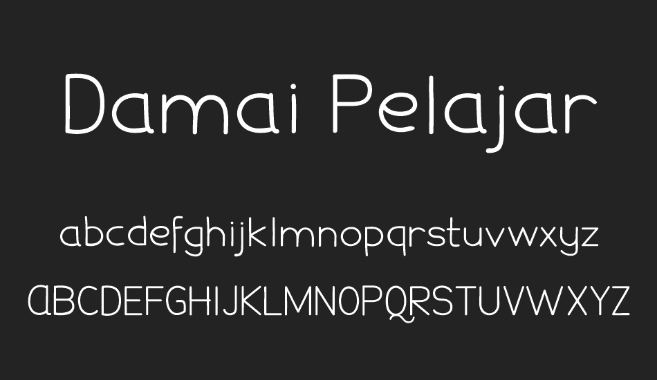 Damai Pelajar font