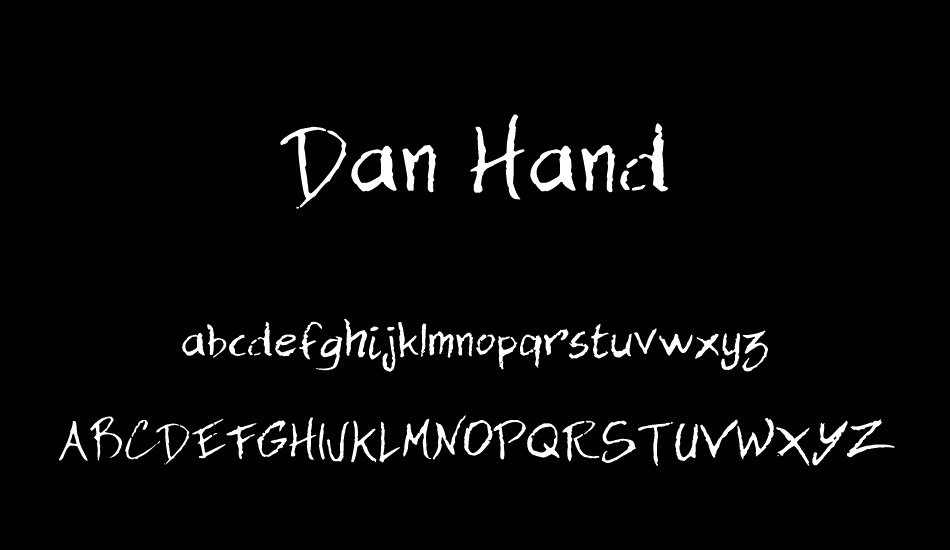 Dan Hand font