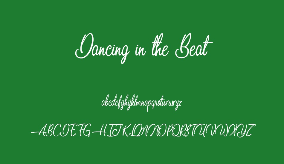 Dancing in the Beat font