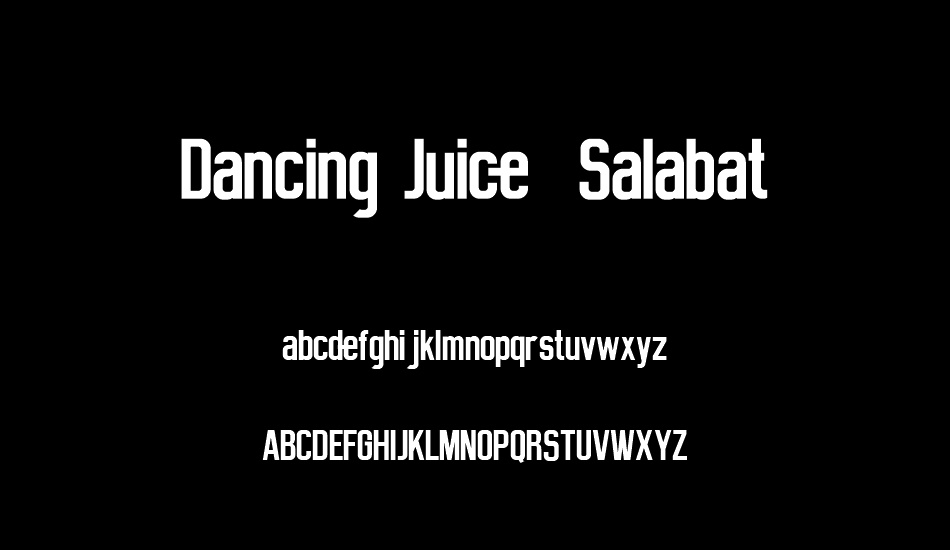 Dancing Juice Salabat font