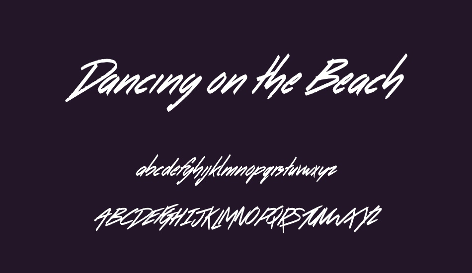 Dancing on the Beach font