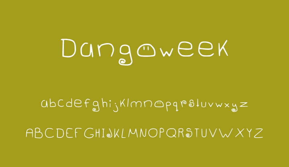 Dangoweek font